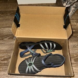 Teva Women's Strappy Sandals - Black and Blue